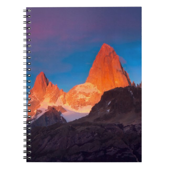 Mt Fitz Roy am Sonnenaufgang Notizblock (Vorderseite)