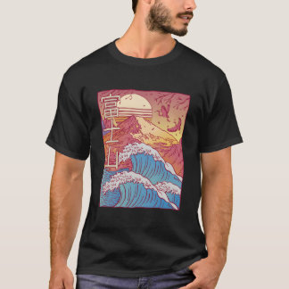 Mt Fuji Große Welle vor Kanagawa Japan Inspiriert T-Shirt
