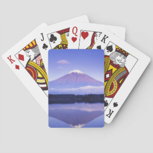 Mt. Fuji mit Linsenwolke, Motosu-See, Spielkarten