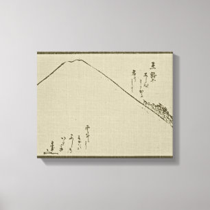 Mt. Fuji Sumi-e - Eingewickelte Leinwand