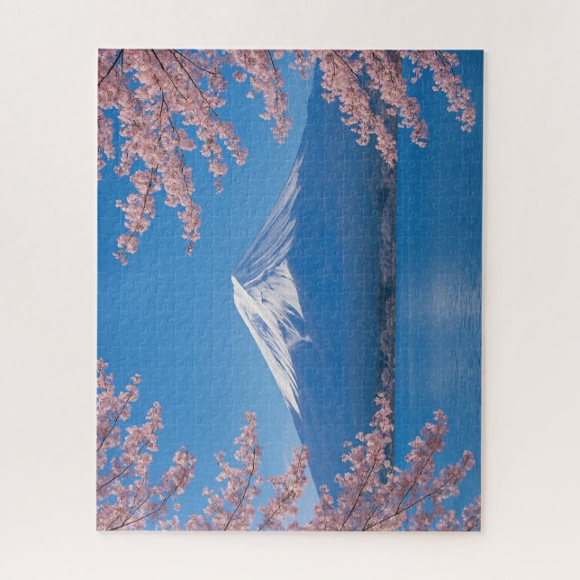 Mt. Fuji with Cherry Blossoms in Full Bloom (Vertikal)