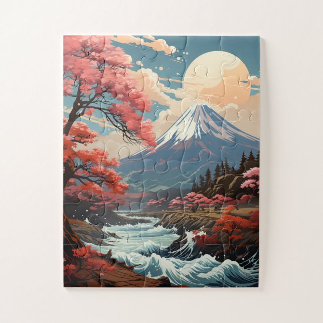 Mt Fuji Zen Jigsaw Puzzle (Vertical)