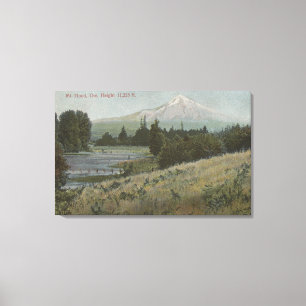 Mt. Haube, Oregon - Ansicht des Berges von Haube 2 Leinwanddruck