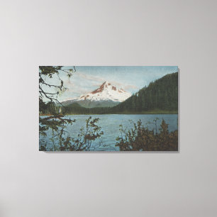 Mt. Haube, Oregon - Ansicht des Berges von Leinwanddruck
