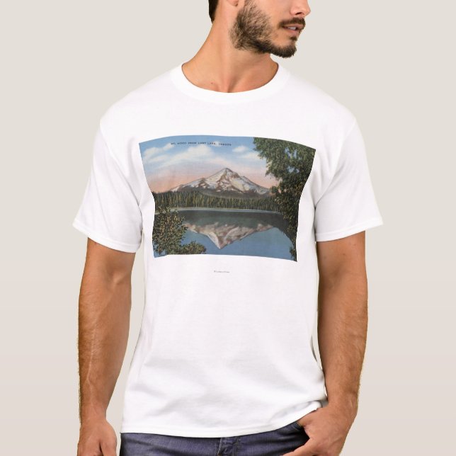 Mt. Haube, Oregon - Ansicht des Berges von T-Shirt (Vorderseite)