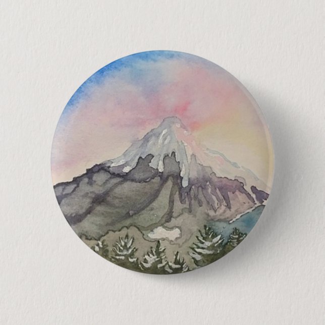 Mt. Hauben-Sonnenaufgang-Knopf Button (Vorderseite)