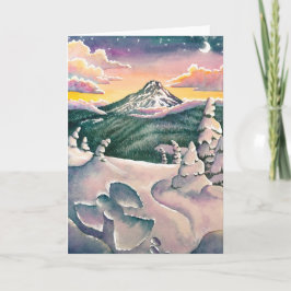 Mt. Hood Snow Angel Ferienkarte Karte