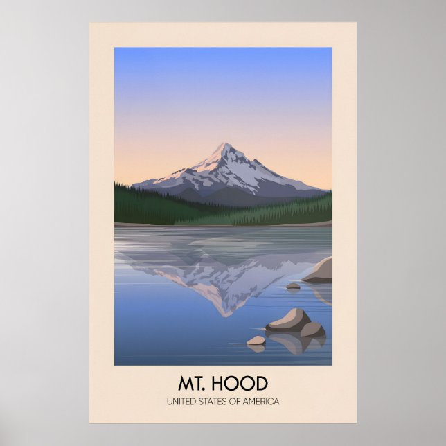 Mt Hood USA Reiseposter Poster (Vorne)