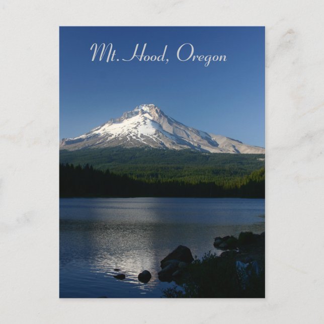 Mt Hood vom Trillium See Postkarte (Vorderseite)