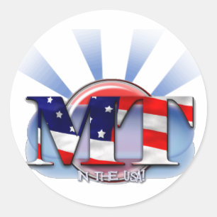 MT IN DEN USA - PATRIOTIC MEDICAL TECHNOLOGIST RUNDER AUFKLEBER