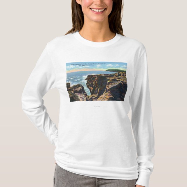 Mt. Insel-Ansicht des Donner-Lochs T-Shirt (Vorderseite)