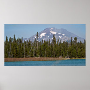 Mt-Junggeselle von wenigem Lava See, Oregon Poster