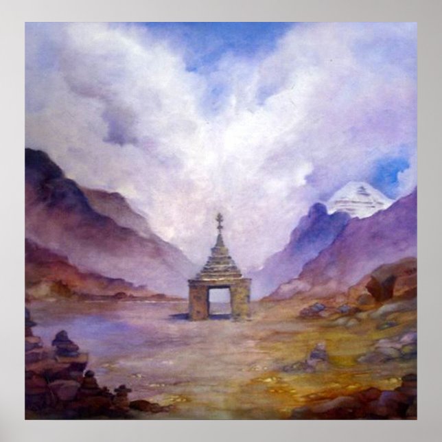 Mt Kailash Stupa Tibet von Lynda Vugler Poster (Vorne)