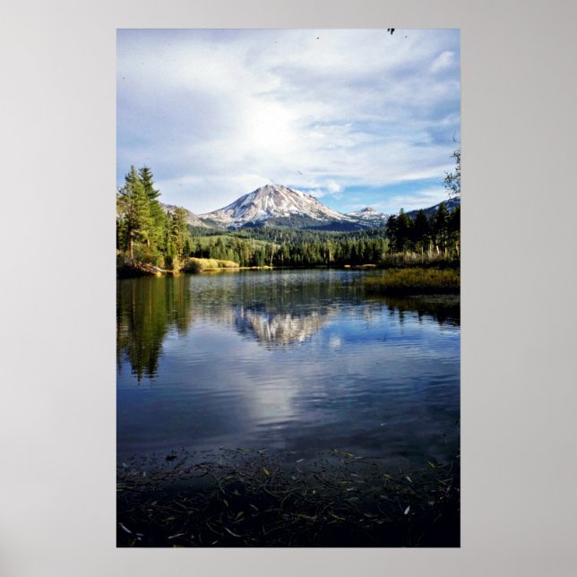 Mt. Lassen vom Manzanita Lake Poster (Vorne)