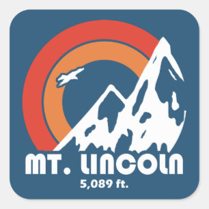 Mt. Lincoln New Hampshire Sun Eagle Quadratischer Aufkleber