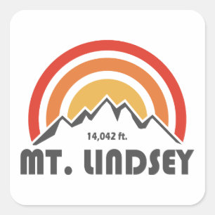 Mt. Lindsey Quadratischer Aufkleber