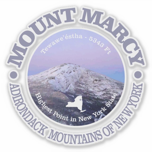 Mt Marcy Aufkleber (Vorderseite)