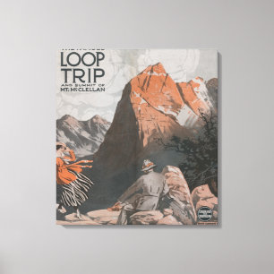 Mt. McClellan u. Schleifen-Reise-Reise-Plakat Leinwanddruck