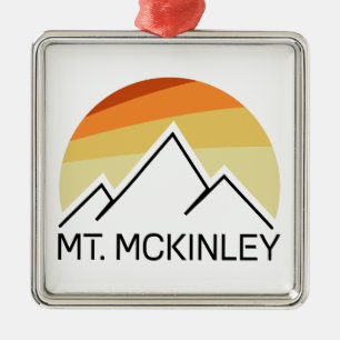Mt. McKinley Alaska Retro Ornament Aus Metall