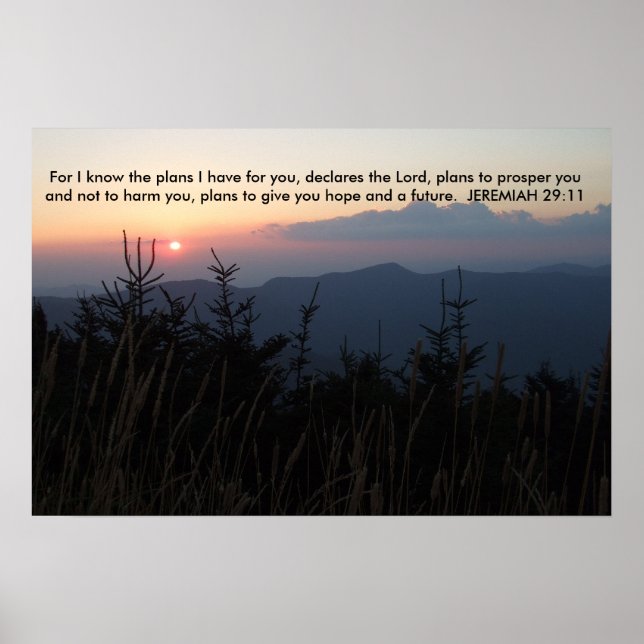 Mt. Mitchell North Carolina - Jeremiah 29:11 Poster (Vorne)