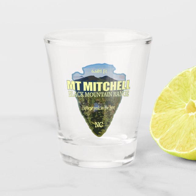 Mt Mitchell (Pfeilspitzen) Schnapsglas (Vorderseite)