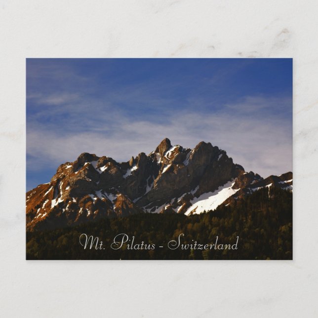 Mt. Pilatus in lucerne switzerland photo postcard Postkarte (Vorderseite)