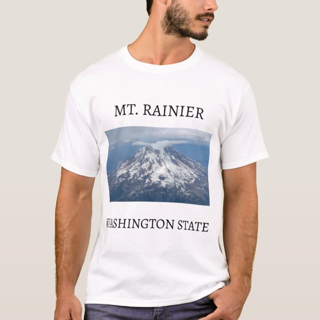 MT. Rainier Aerial Foto mit Stratus Cloud T-Shirt (Vorderseite)