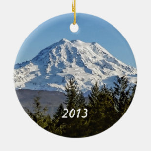 Mt. Rainier Andenken Keramik Ornament