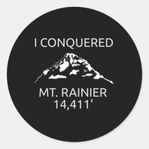 Mt. Rainier Mount Rainier Wandern Bestiegen Souven Runder Aufkleber