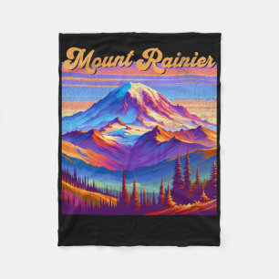 Mt. Rainier Nationalpark Berg Kunst Souvenir Fleecedecke