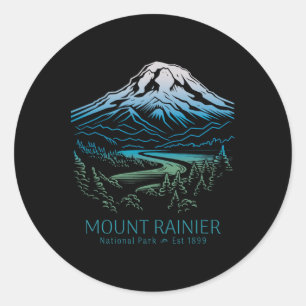 Mt. Rainier Nationalpark Wandern Camping Berg Runder Aufkleber