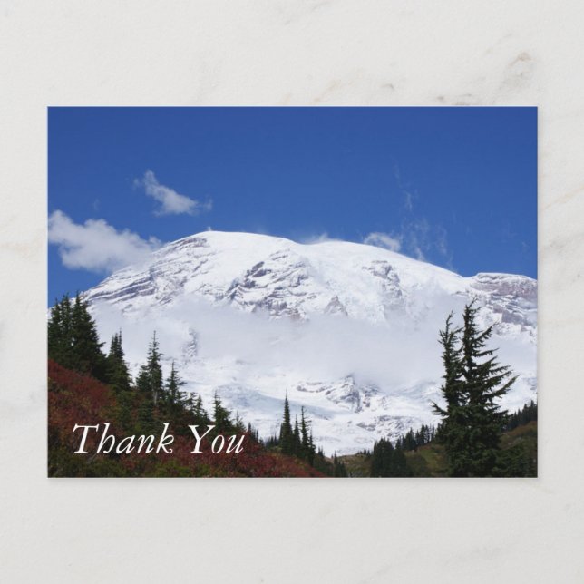 Mt Rainier Vielen Dank Postkarte (Vorderseite)