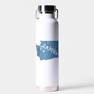Mt. Rainier Washington Holzmaserung Trinkflasche