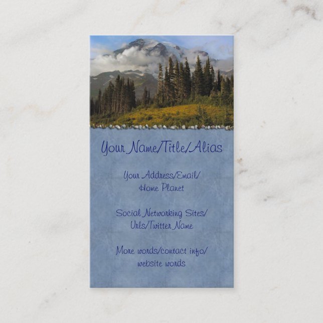 Mt regnerischer visitenkarte (Vorderseite)