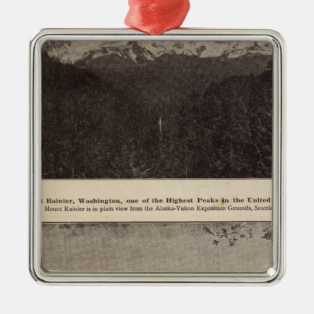 Mt regnerischeres Snoqualmie R Silbernes Ornament (Vorne)