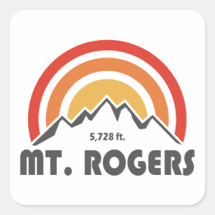 Mt. Rogers Quadratischer Aufkleber