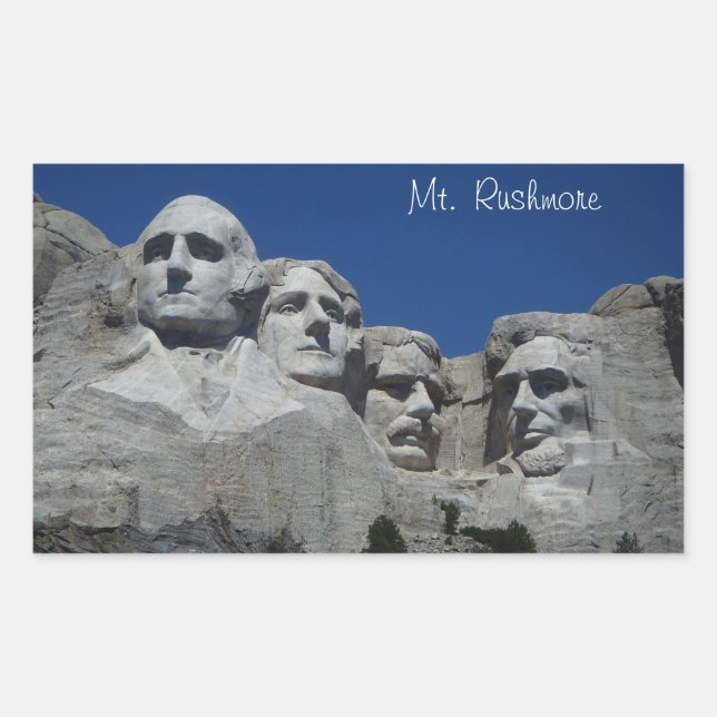 Mt Rushmore-Aufkleber Rechteckiger Aufkleber (Vorderseite)