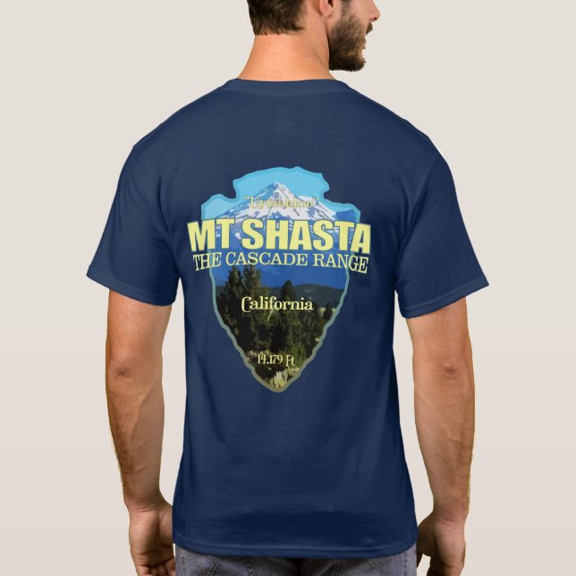 Mt Shasta (Pfeilspitzen) T-Shirt (Rückseite)