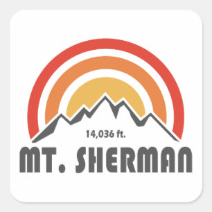 Mt. Sherman Quadratischer Aufkleber