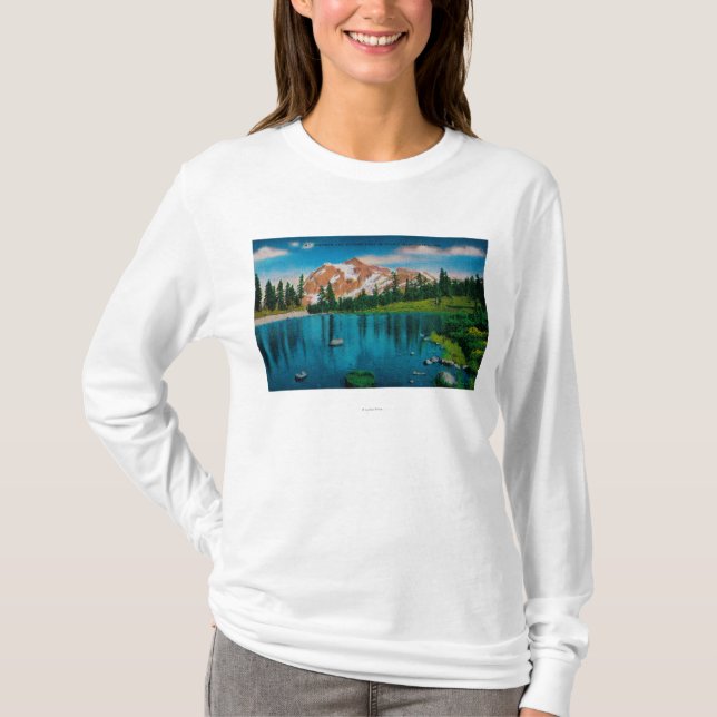 Mt. Shuksan und Picture See, WA T-Shirt (Vorderseite)