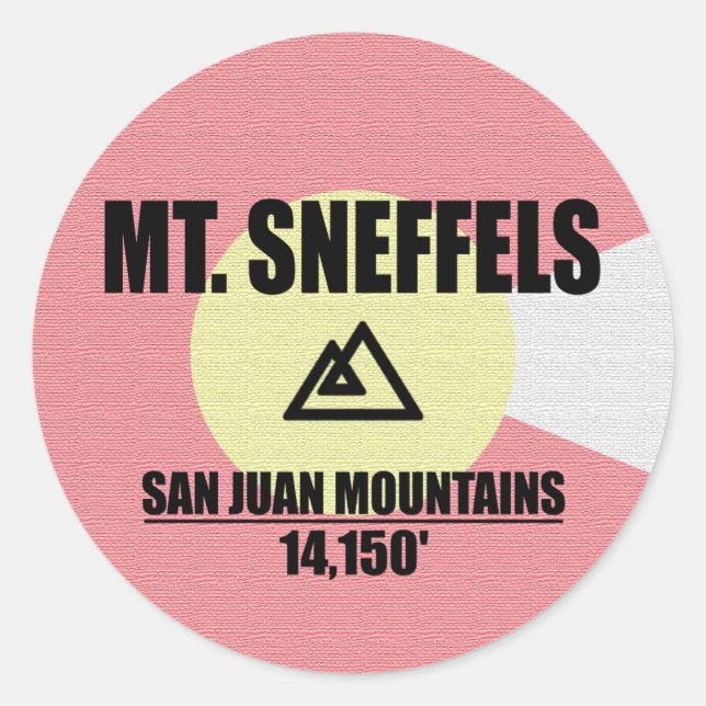Mt. Sneffels Runder Aufkleber (Vorderseite)