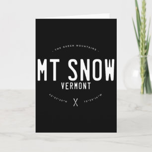 Mt. Snow Vermont Grafik-Distressed Vintage-Ski Karte