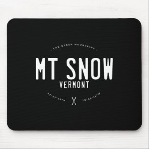 Mt. Snow Vermont Grafik-Distressed Vintage-Ski  Mousepad