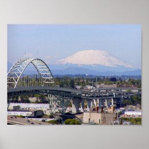 Mt St. Helens u. Fremont-Brücken-Plakat Poster