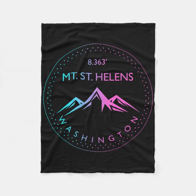 Mt. St. Helens Washington Bergsteigen Wandern Fleecedecke (Vorderseite)