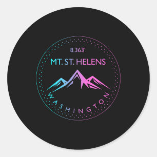 Mt. St. Helens Washington Bergsteigen Wandern Klet Runder Aufkleber
