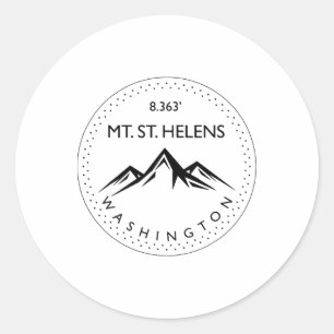 Mt. St. Helens Washington Bergsteigen Wandern Runder Aufkleber