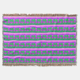 Mt. Sunset Pink Green Lila Decke