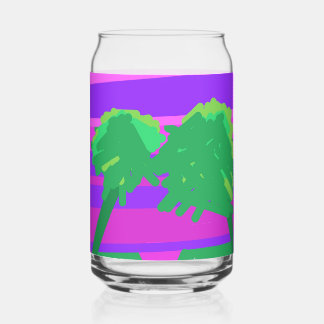Mt. Sunset Pink Green Purple Trinkerset Dosenglas