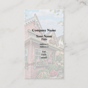 Mt. Tabor NJ – Straße mit rosa Haus Visitenkarte